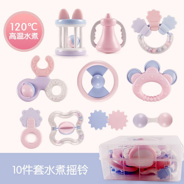 11951446.智恩堡 10件套可120度高温水煮摇铃(适用于3个月以上)