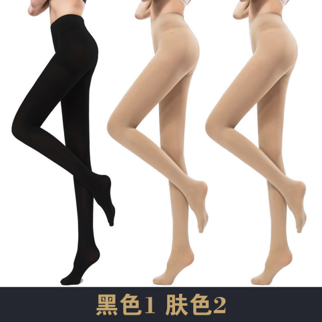 8171314.培蒙丝袜女春秋薄款防勾丝黑丝连裤袜肉色光腿神器不掉档微压显瘦女士打底裤袜3条装