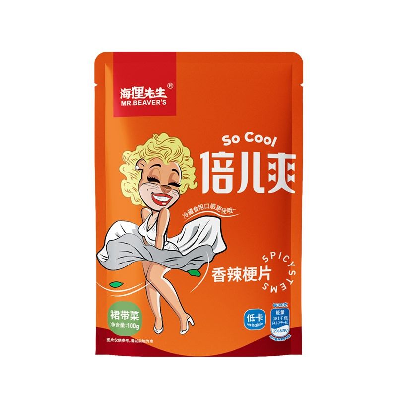 12679403.海狸先生【任选】下饭菜香辣梗片100g/袋*2袋