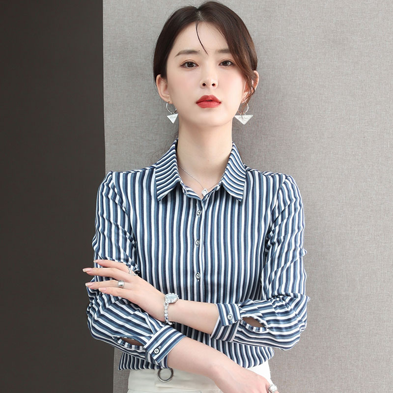 8311887.7-CHAOY春秋时髦女式优雅大气条纹衬衫【7-CHAOY女装1】
