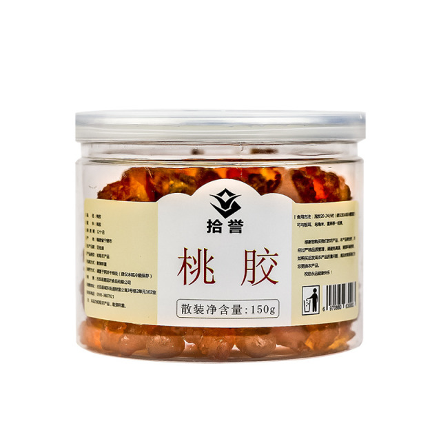 12705561.【自家采摘】拾誉 桃胶150g/罐桃花泪 老树自然分泌 可搭雪燕皂角米桃胶煮