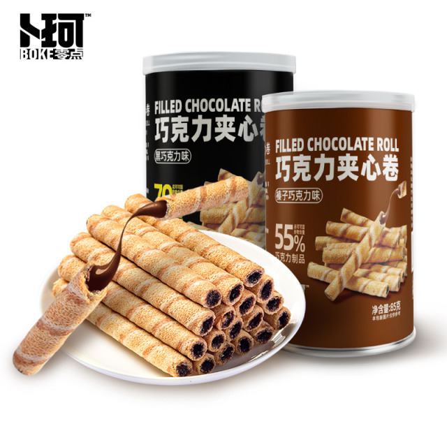 12674967.85g*3罐卜珂零点巧克力夹心卷夹心饼干网红休闲零食送女友礼物