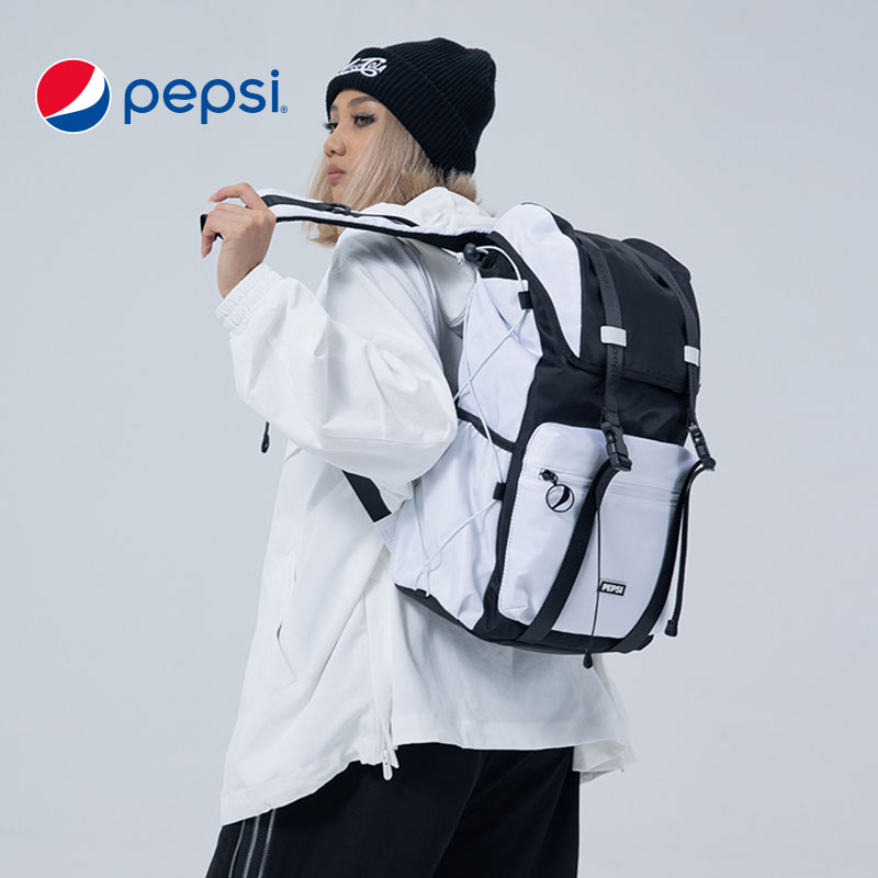 8365533.【情侣推荐】Pepsi百事 国际潮牌大容量背包学院风书包时尚百搭旅行包学生双肩包