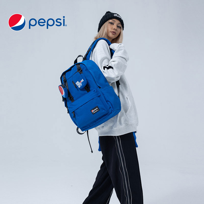 6310112.Pepsi百事  经典男女时尚百搭背包旅行包潮流学院风双肩包书包大容量