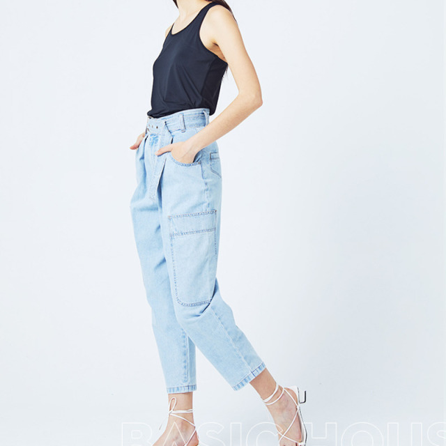 13272659.商场同款夏+-5JEAN牛仔裤女韩版休闲HUDP321B