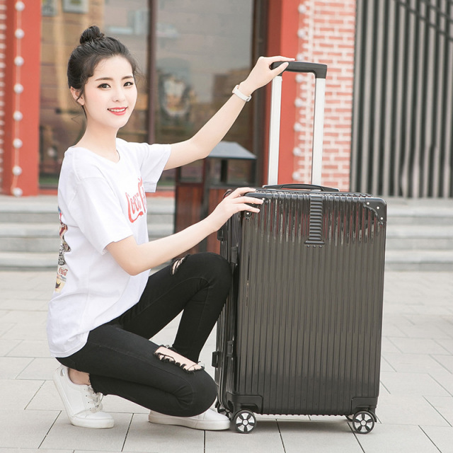 8439904.EPISTOLA新款PVC复古万向轮拉链旅行箱