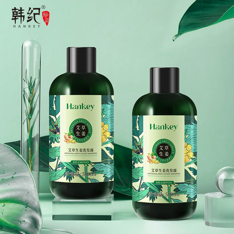 8441670.韩纪艾草生姜洗发露保湿滋润沐浴露 清爽柔顺生姜洗发水