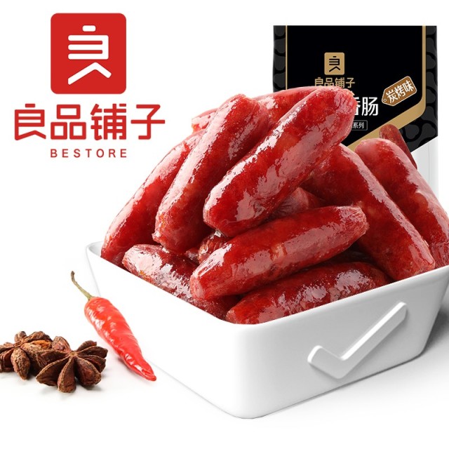 12672848.良品铺子迷你烤香肠145g休闲零食