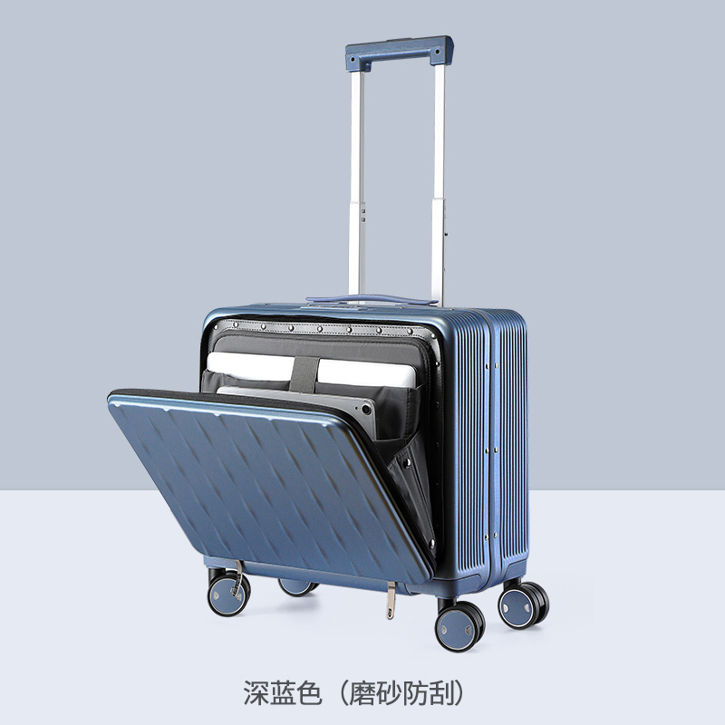 8460452.佐木前置开口行李箱侧开拉杆箱男女轻便登机万向轮旅行箱