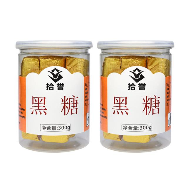 12705536.【手工熬制】拾誉 黑糖300gX2罐 老红糖土红糖