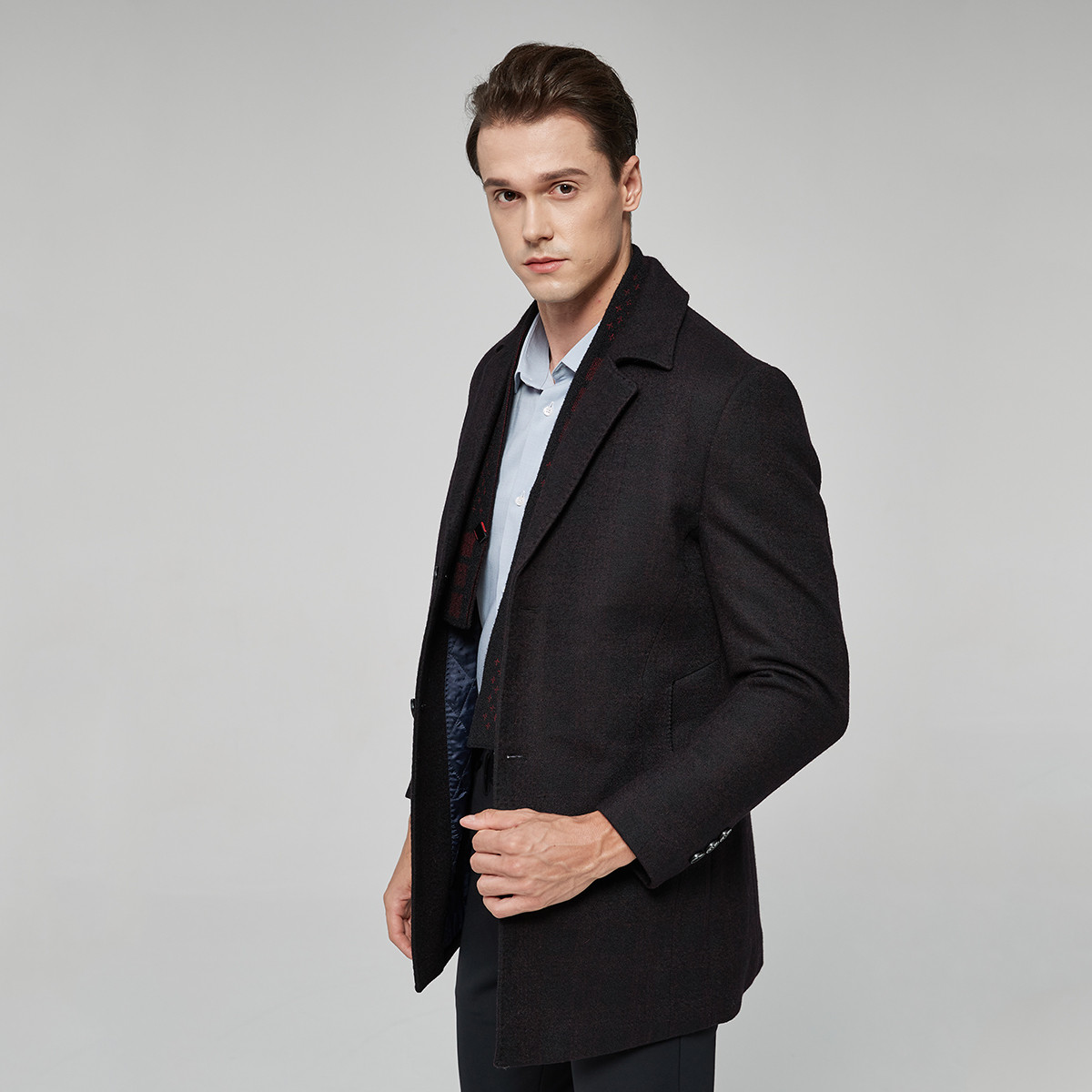 8534018.Nautica Tailored秋季男式外套防风保暖外套商务大衣