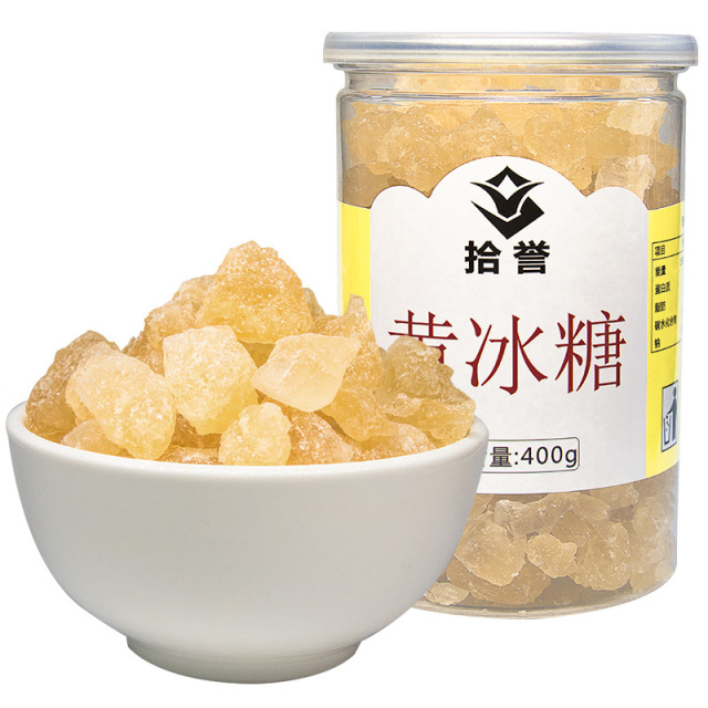 12705541.【手工熬制】拾誉 黄冰糖400g/罐 多晶体冰糖 非红糖砂糖
