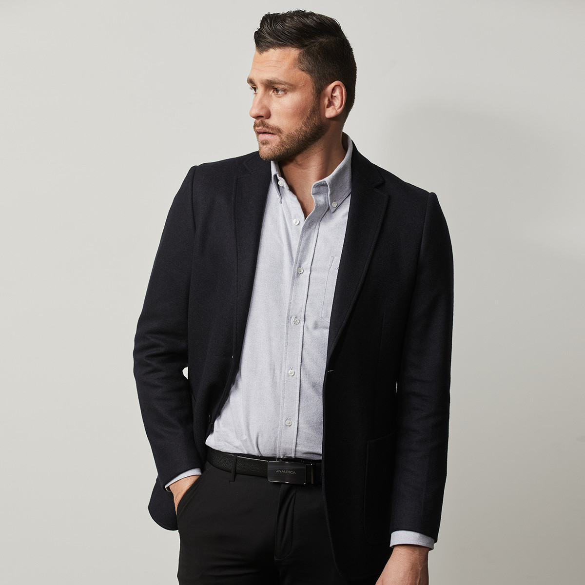 8534716.Nautica Tailored经典单西男士外套中青年正装西服男