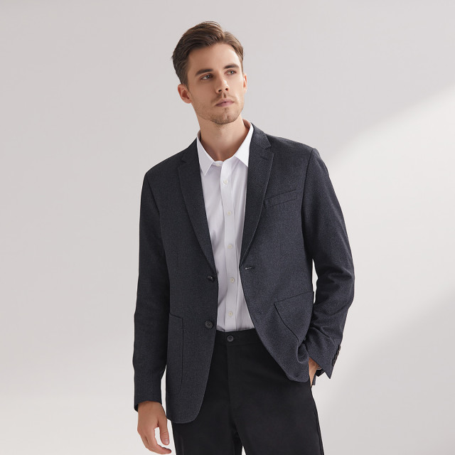 8534666.Nautica Tailored秋季男式商务职业单西修身西服西装外套