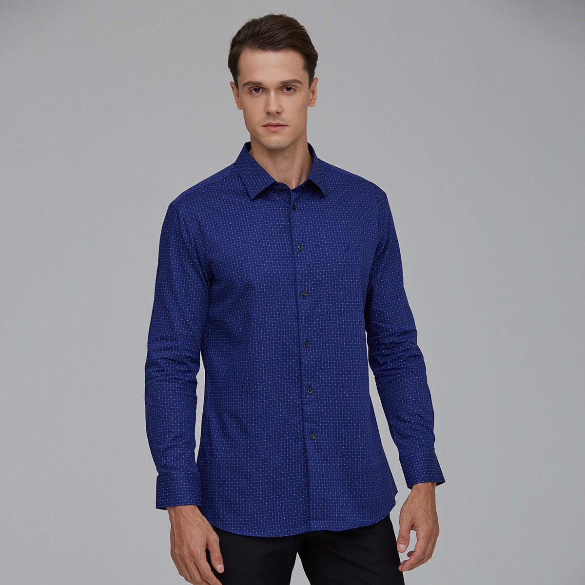 8535068.Nautica Tailored【100%棉】秋季衬衣衬衣商务正装衬衫男
