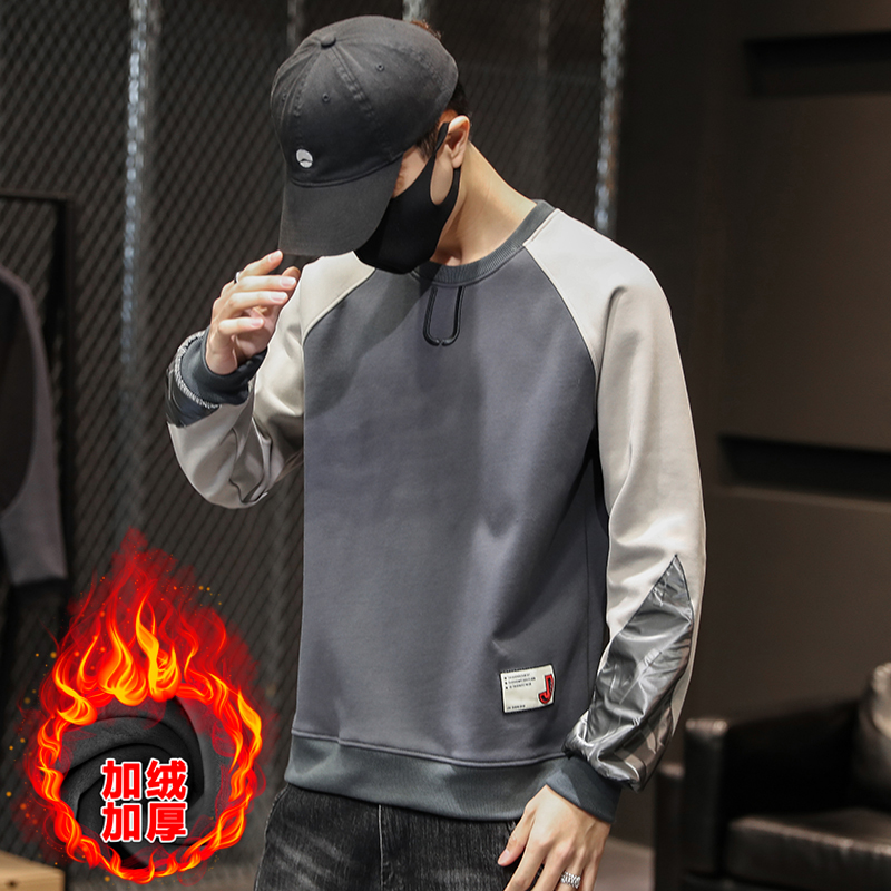 8536772.七玻威秋冬男式休闲舒适棉质百搭大码卫衣【加绒可选】【七玻威男装1】