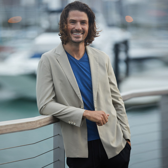 8539456.Nautica Tailored秋季男式商务职业单西修身西服西装外套