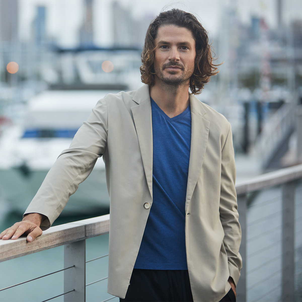 8539456.Nautica Tailored秋季男式商务职业单西修身西服西装外套