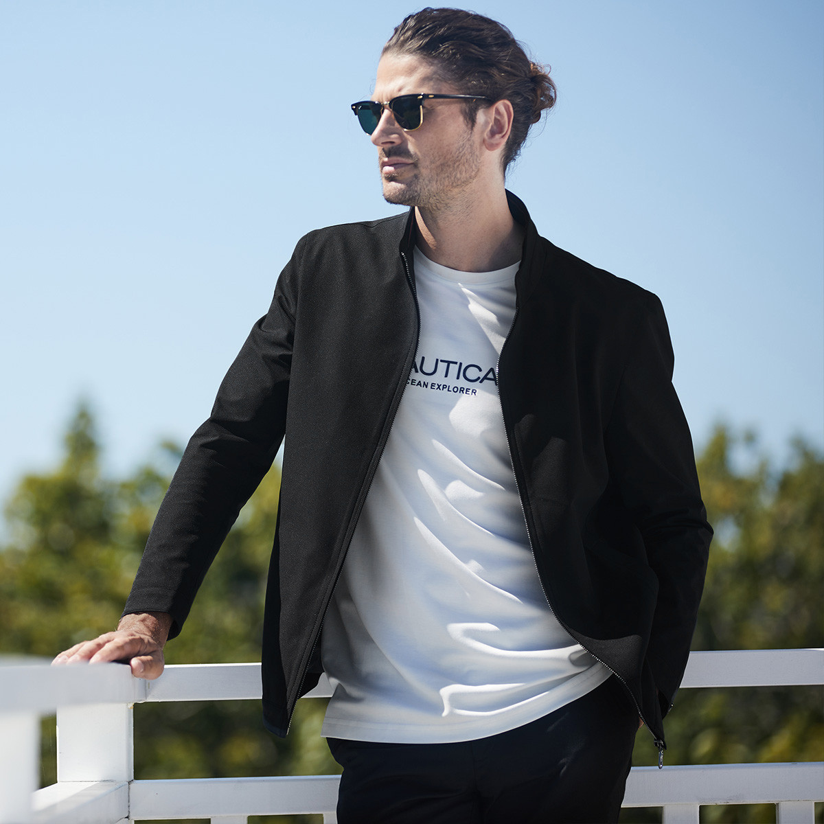 8542243.Nautica Tailored挺阔春秋季立领商务男士夹克上衣外套男