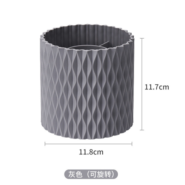 12280933.四体 大容量360旋转化妆工具口红化妆刷收纳桶防尘笔筒