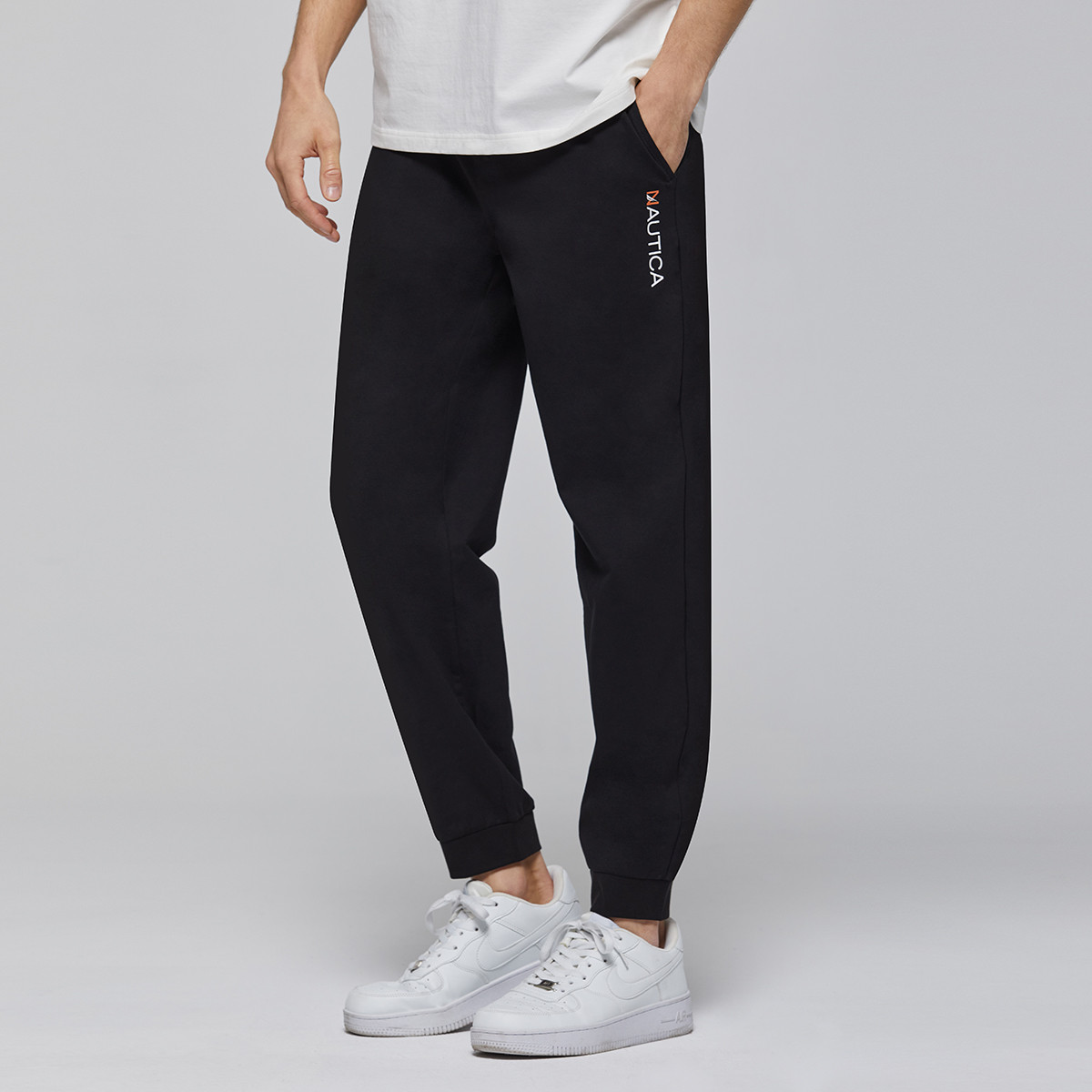 8598048.Nautica Underwear 春夏男士长裤抽绳系带款棉质束脚裤