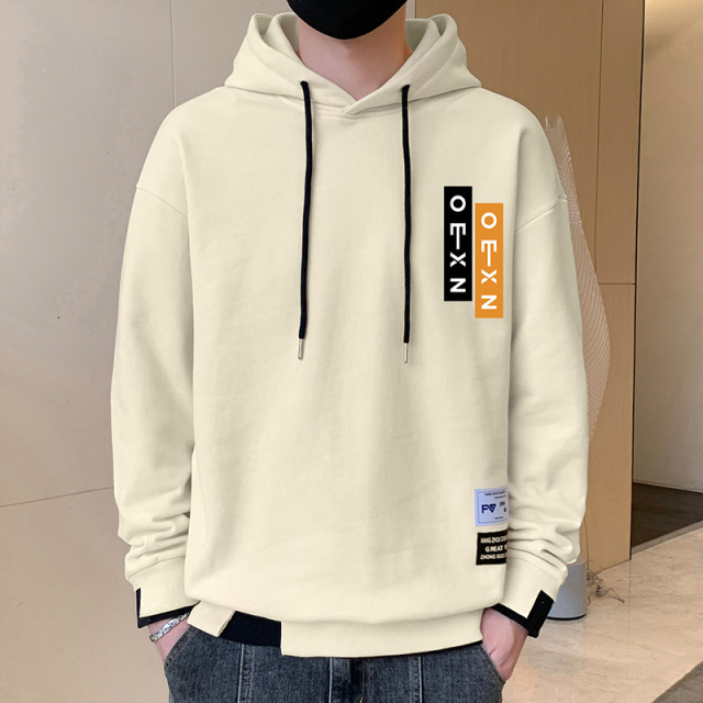 8598197.VPN 春秋季新款男士卫衣休闲百搭青年帅气长袖T恤连帽上衣男装