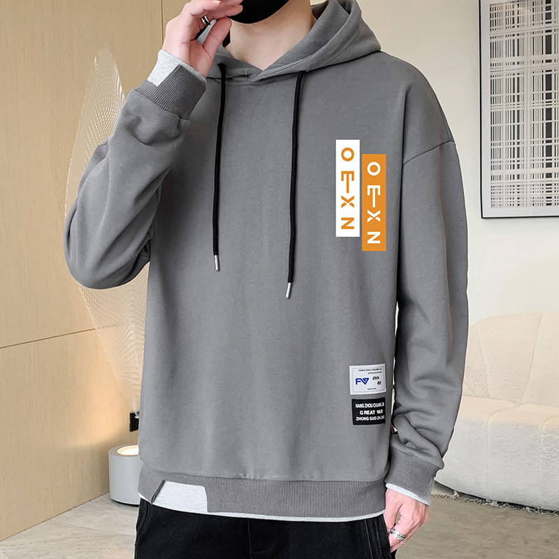 8598197.VPN 春秋季新款男士卫衣休闲百搭青年帅气长袖T恤连帽上衣男装