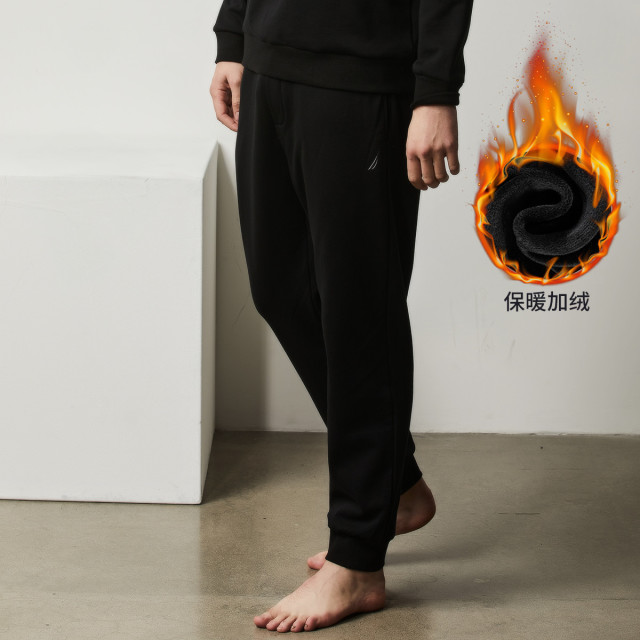 8598018.Nautica Underwear【加绒】秋季男士抽绳系带束腿家居长裤
