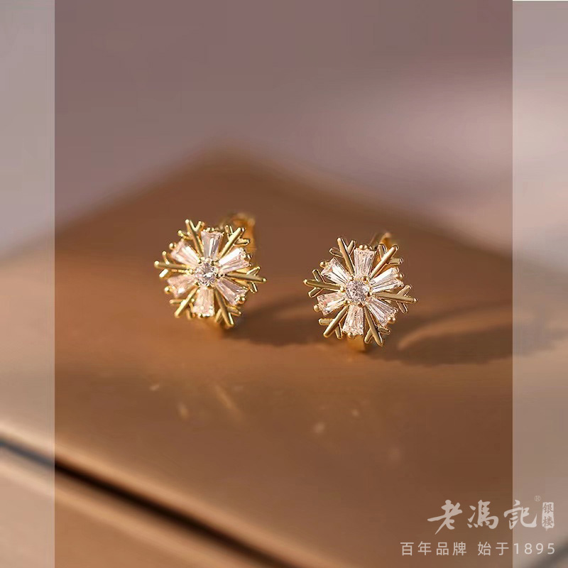 8619331.设计感唯美雪花耳环时尚轻奢金属感