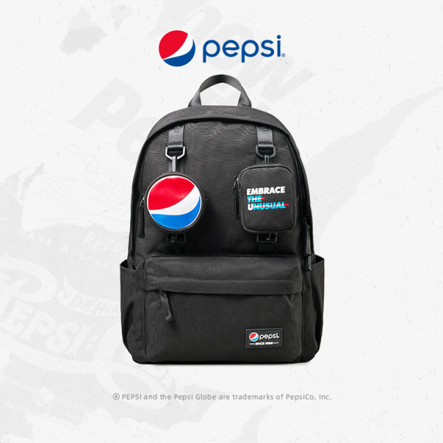 8641336.【出游推荐】Pepsi百事 大容量学生男女时尚百搭背包旅行包潮流学院风双肩包书包