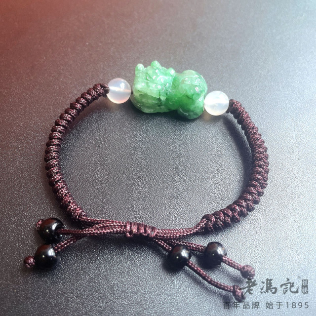 8662866.天然A货翡翠冰润飘满花高端手链