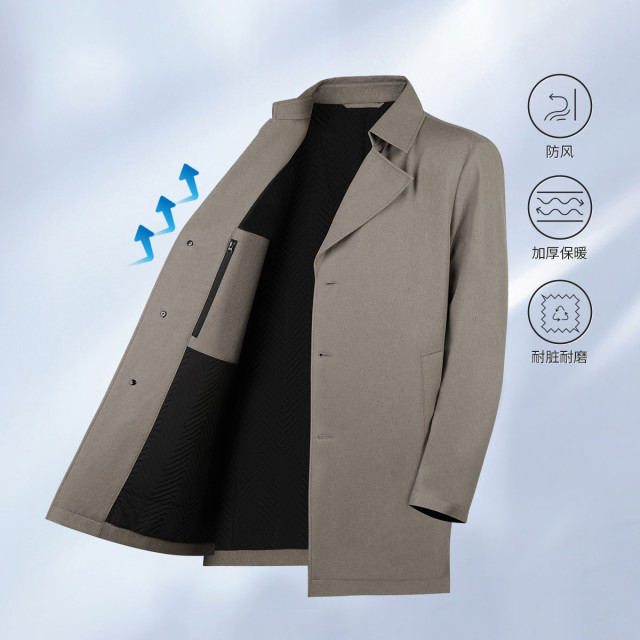 8697475.Nautica Tailored春秋季男士防风外套商务正装风衣