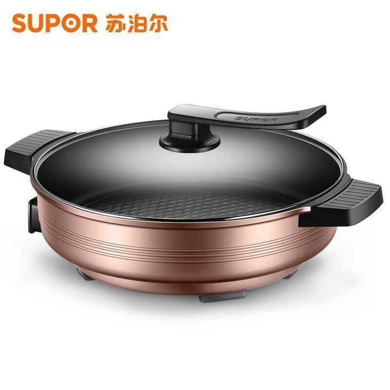 8786389.苏泊尔(SUPOR) 电饼铛煎烤机6L大容量多功能家用多用途电火锅 煎烤烙焖炖蒸煮涮锅 火力可调JJ34D05-180