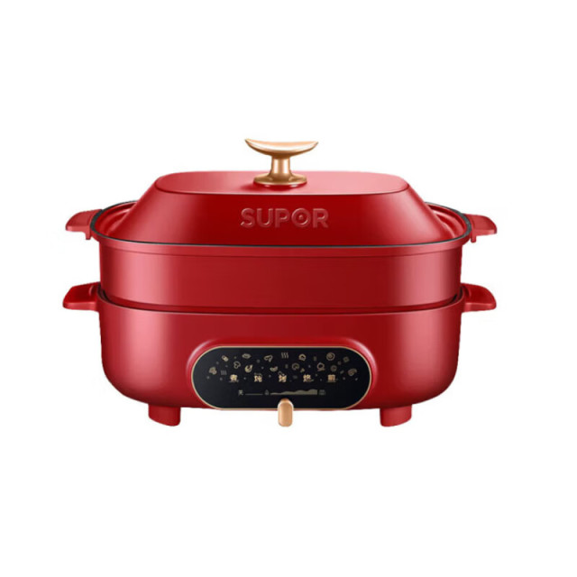 8842423.苏泊尔(SUPOR)多功能锅料理锅家用4.5L分体可拆洗多用途电火锅烤肉烧烤锅