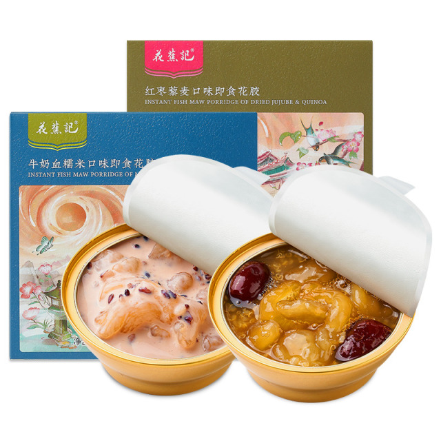 10851167.【六口味全家福】花蕉记即食牛奶花胶150g*12碗滋补胶原蛋白营养品代餐鱼胶
