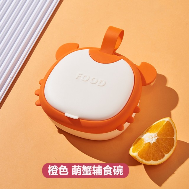 12848423.娜拉宝贝婴儿辅食碗训练勺宝宝专用自主进食餐具防摔防烫儿童吃饭餐盘硅胶
