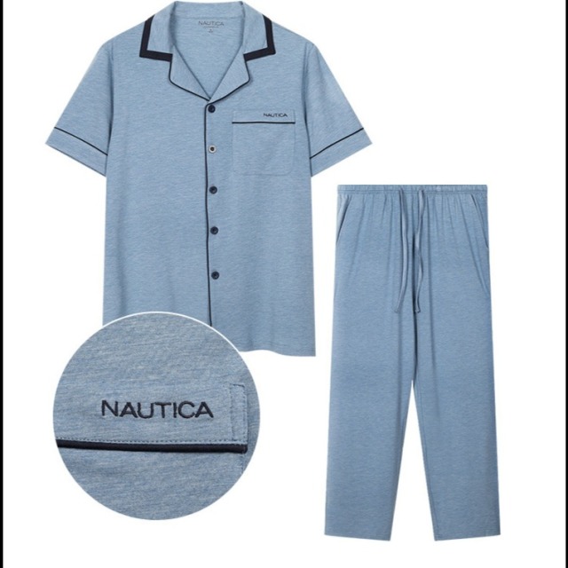8908089.Nautica Underwear男士家居服套装棉质亲肤透气内衣睡衣