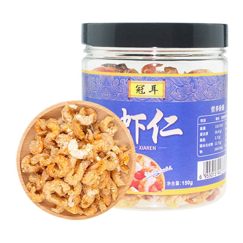 12697973.冠耳 虾仁150g 金钩海米海鲜干货虾米虾皮干贝 无盐淡干