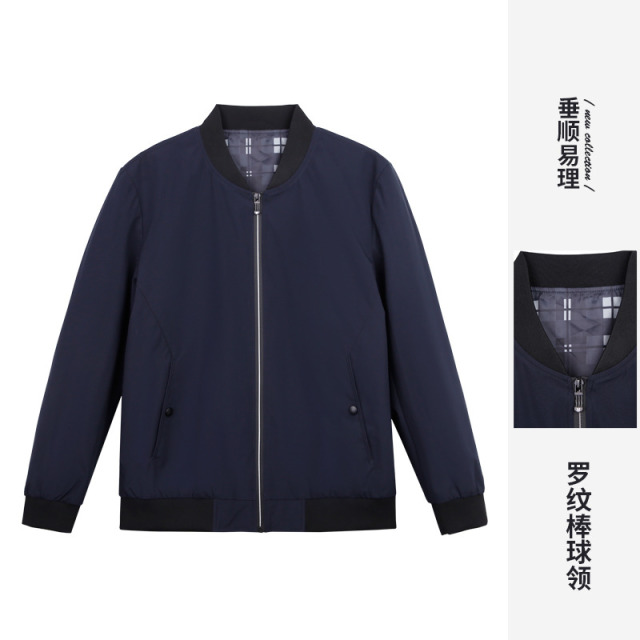 8908208.才子男装春夏棒球领长袖外套商务休闲夹克