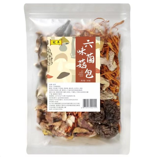 12697975.六珍菌菇汤包60g 六种菌菇搭配 煲汤 炖煮 火锅料包多规格 古田高山产地直发