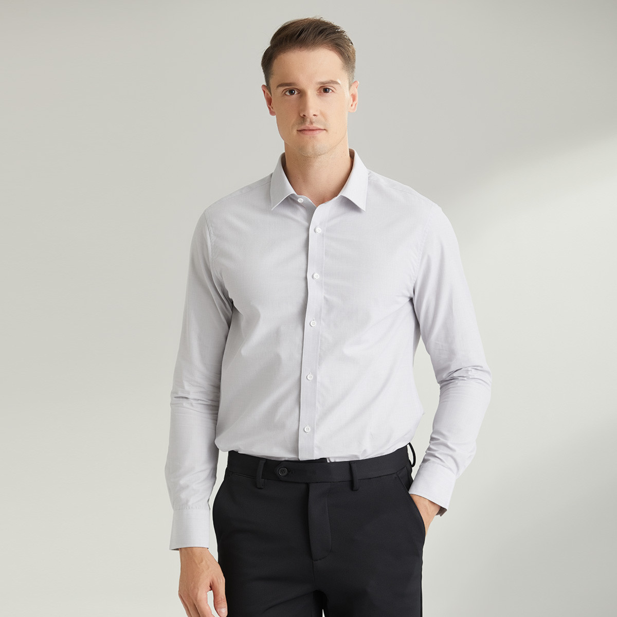 8929847.Nautica Tailored【100%棉】男士长袖纯棉衬衫商务正装衬衣
