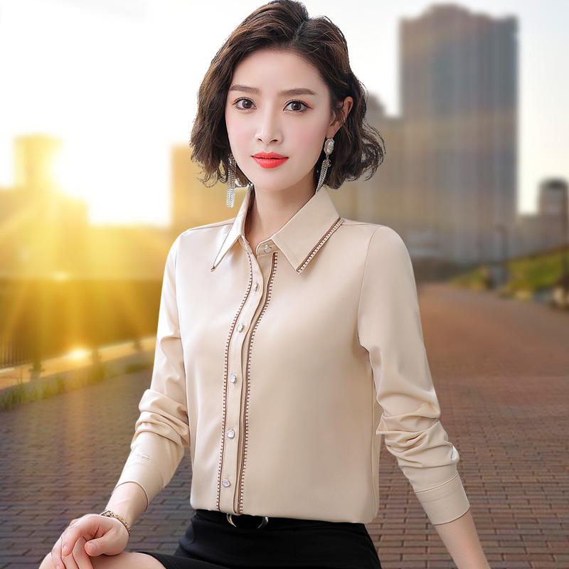 8939832.VPN 新款韩版宽松洋气上衣时尚雪纺衬衫女长袖