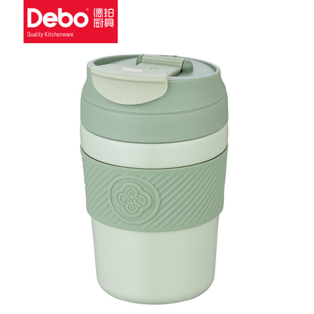 8948032.【2023新品】Debo德铂宝琳娜双层陶瓷内胆不锈钢内胆咖啡杯高颜值随行吸管杯网红户外便携杯子320ml