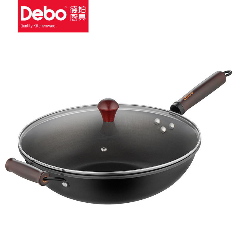 8948143.【2023新品】Debo德铂德福斯精铁大口径炒锅34cm