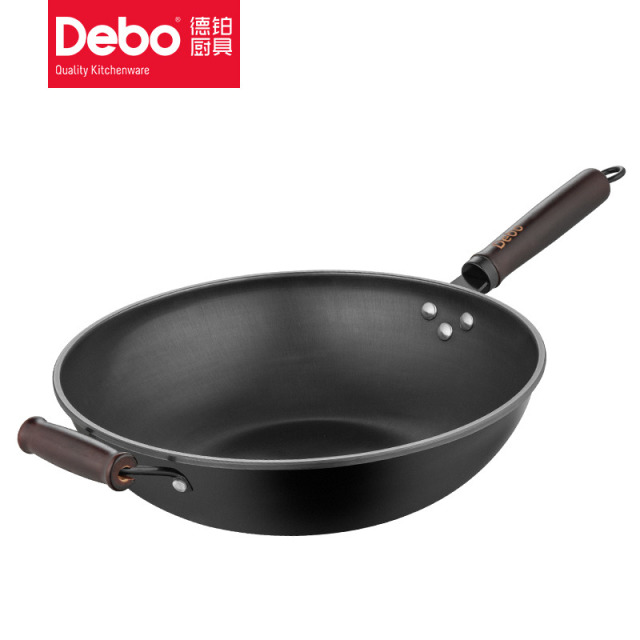 8948143.【2023新品】Debo德铂德福斯精铁大口径炒锅34cm
