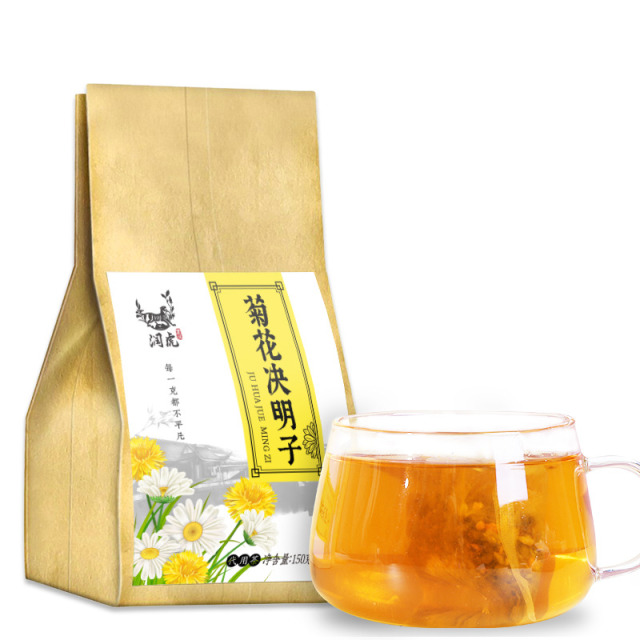 12627788.润虎 菊花决明子茶 枸杞牛蒡根金银花桂花茶养生茶泡水喝的袋泡茶花草茶 150g*4袋