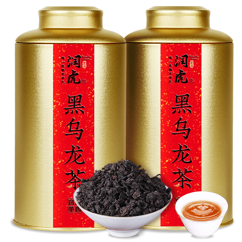 12627756.润虎 聚茶系列 黑乌龙茶600克（300克*2）/套