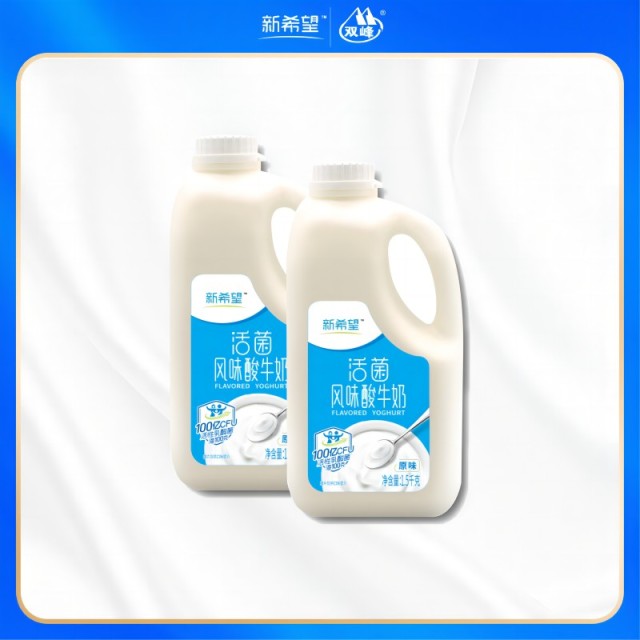 12627663.新希望酸奶工坊风味酸奶 家庭装1.5L/桶*2