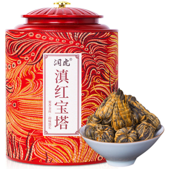 12627762.润虎 凤翔鸿运 滇红宝塔(红茶)250克/罐