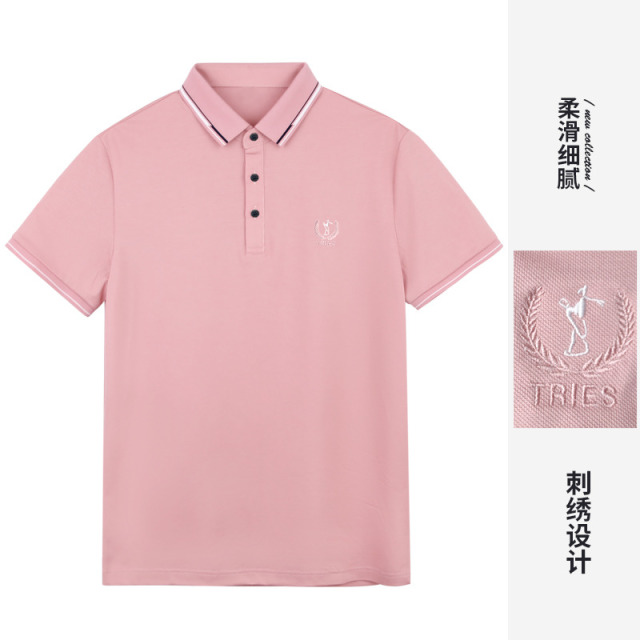 8908292.才子男装夏季短袖翻领T恤纯色百搭POLO衫